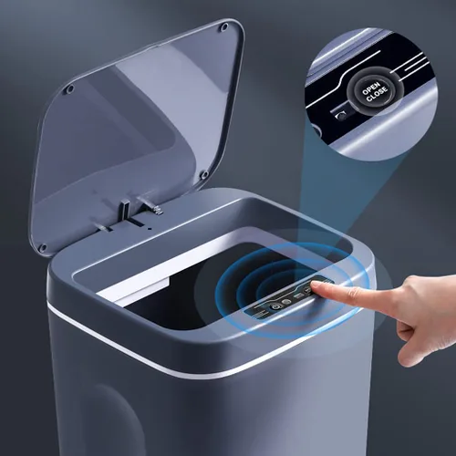 Miniatura 2 de Basurero inteligente, para el hogar, con sensor inteligente, recargable, pequeño, para el hogar, canasta de plástico para oficina, cocina