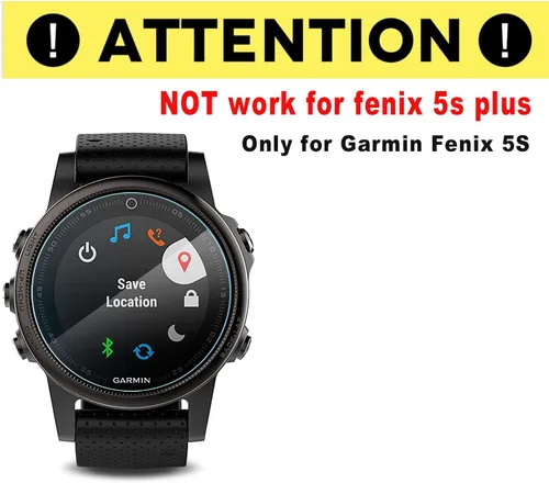 Miniatura 2 de Protector de pantalla de vidrio templado para Garmin Fenix 5S [0.012 in 2.5D High Definition 9H] Premium Clear Screen Protector para Garmin Fenix 5S