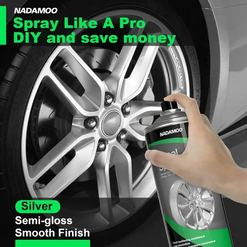 Miniatura 4 de NADAMOO Pintura en aerosol para llantas de aluminio, pintura semibrillante para llantas de coche en aerosol para recoloración y protección