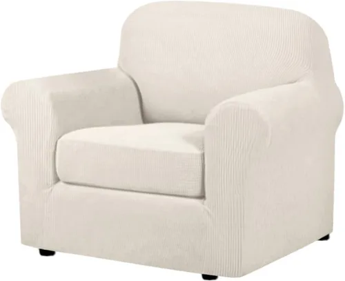 Miniatura 77 de H.VERSAILTEX - 3 fundas de sofá elásticas para 2 cojines de sofá. Fundas para muebles de sala de estar (funda base más 2 fundas de cojín de asiento)
