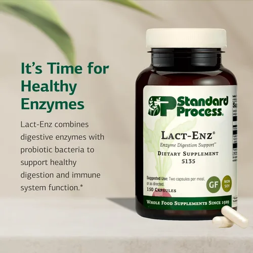 Miniatura 3 de Standard Process Lact-ENZ - Apoyo para la digestión enzimática - Sin gluten, sin lácteos y sin soya - Cuidado digestivo probiótico - 90 cápsulas