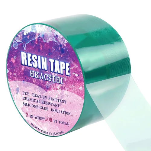 HKACSTHI Cinta de Resina de 108 Pies para Moldeo de Resina Epoxi de Silicona, Cinta de Resina Epoxi UV, Cinta Liberadora de Epoxi para Vertido,