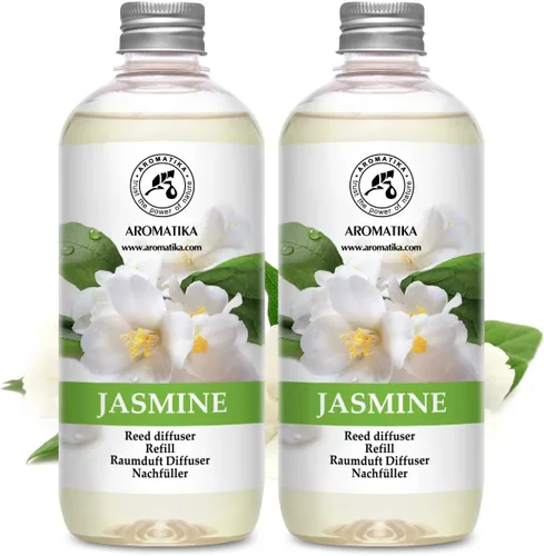 Miniatura 2 de Recambio difusor de varillas con aceite esencial de jazmín, 34 onzas líquidas, 2 x 16.9 fl oz, aceite de fragancia, ambientador de habitación