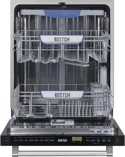 Miniatura 3 de KOSTCH Lavavajillas integrado de 24 pulgadas, control superior, 8 programas de lavado, máquina lavaplatos deslizable con tercera rejilla, gran Acero