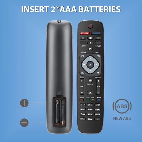 Miniatura 6 de Paquete de 2 para reemplazo remoto de TV Philips, compatible con todos los televisores inteligentes Philips LED/LCD/HDTV/UHD (NH500UP)