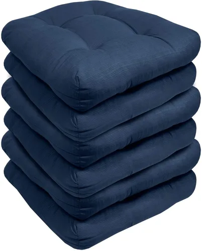 Miniatura 2 de Sweet Home Collection - Cojines para silla de patio al aire libre, cojines prémium con relleno grueso y cómodo de fibra, con tul, 19 x 19 pulgadas