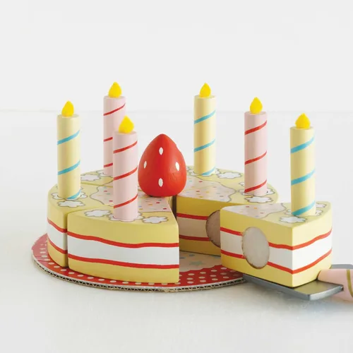 Miniatura 2 de Le Toy Van - Honeybake - Juguete de madera de vainilla para niños, pastel de cumpleaños, comida de simulación, perfecto para juegos de roles
