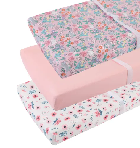 Miniatura 11 de Juego de 3 fundas para cambiador, tejido de punto ultra suave para bebés, niños y niñas, cohete satélite/coche/autobús