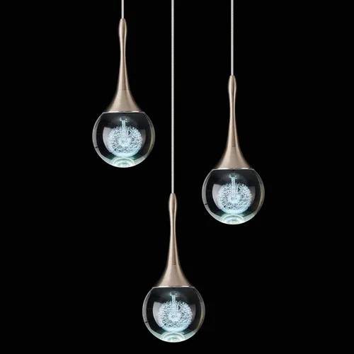 Miniatura 12 de Lámpara colgante LED moderna para isla de cocina, iluminación colgante de techo de cristal de lágrima dorada regulable para comedor, dormitorio