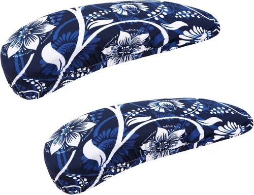 Miniatura 12 de Smiry - Fundas elásticas impresas para silla de oficina de computadora, fundas para sillas giratorias universales de escritorio, extraíbles, Negro