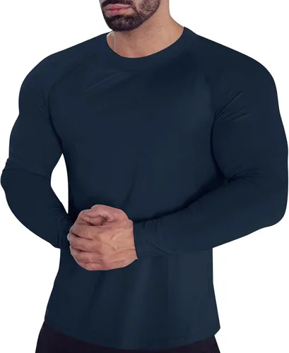 Miniatura 5 de Camisas de compresión atléticas de manga larga para hombre, capa base, camisa de entrenamiento atlético, camisas de compresión, camisetas deportivas
