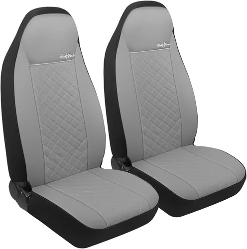 GIANT PANDA Fundas de asiento delantero para asientos de cubeta, fundas de asiento de piel sintética universales para la mayoría de los autos, SUV y