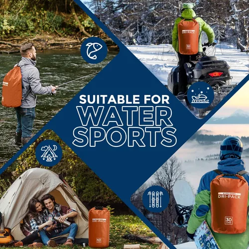 Miniatura 4 de Zero Grid Bolsa seca impermeable – La bolsa de secado flotante se mantiene seca tamaños de 10L/20L/30L/40L para mochileros, kayak, canotaje, Tiger