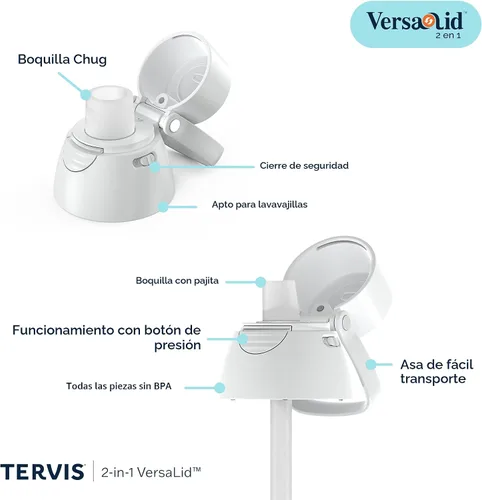 Miniatura 3 de Tervis Vaso aislado de doble pared transparente y colorido con tapa fabricado en Estados Unidos, taza de viaje mantiene las bebidas frías