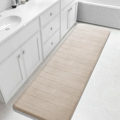 Miniatura 14 de Yimobra Tapete de baño de espuma viscoelástica, súper suave, absorbente, antideslizante, de secado rápido, lavable a máquina, tapete para bañera