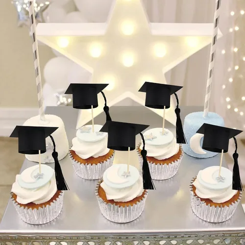 Miniatura 6 de Gyufise 1 decoración de pastel So Proud of You Black Glitter 2026 Decoración de pastel de fiesta de graduación You Did It, decoración de pastel