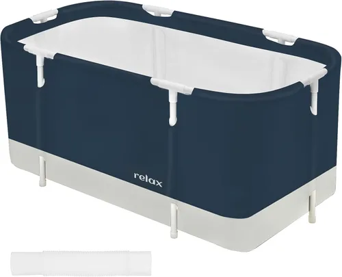 Miniatura 10 de Tina portátil plegable, tina de baño vertical para cabina de ducha, fácil de ensamblar, tina plegable adecuada para viajes, camping y actividades