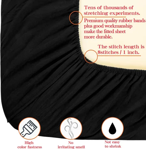Miniatura 4 de NTBAY Sábana bajera ajustable completa solamente – Sábana bajera de microfibra cepillada con bolsillo profundo – Suave, sin arrugas, resistente a