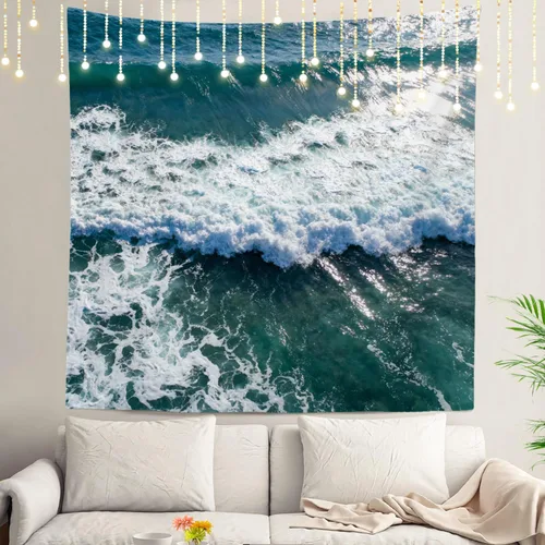 Miniatura 93 de Shrahala Tapiz de pared con paisaje de lago de otoño, bosque amarillo, para colgar en la pared, tapiz grande, decoración de fibra de poliéster