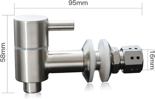 Miniatura 3 de Espiga de metal de acero inoxidable para dispensador de bebidas con pantalla (se adapta a apertura de 5/8 a 3/4 pulgadas), grifo de repuesto