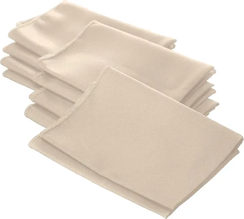 Miniatura 55 de LA Linen Paquete de 10 servilletas de popelina de poli, servilletas de tela suave, servilletas lavables y reutilizables, servilletas de mesa