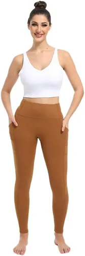 Miniatura 2 de Leggings with Pockets for WomenHigh Waist Tummy Control Workout Athletic Running Yoga PantsRegular and Plus