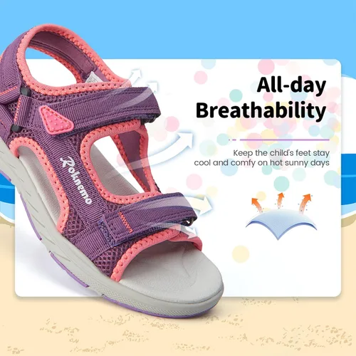 Miniatura 3 de Kids Sandals for Boys & Girls Athletic Open Toe Summer Sports Sandals Beach Hiking Water Shoes for Unisex Child (Little KidsBig Kids)