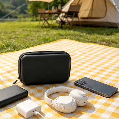 Miniatura 4 de Estuche para cargador, mini estuche organizador de cables, bolsa de bolsa, organizador de cargador pequeño, bolsa de transporte de almacenamiento