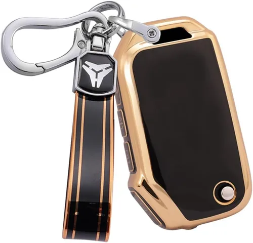 Miniatura 10 de ontto Funda para llavero de 4 botones para Kia, compatible con llave remota plegable, suave y duradera, funda de llave de TPU para Kia Seltos Forte