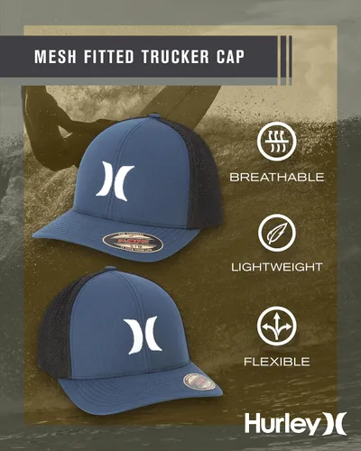 Miniatura 2 de Hurley Gorra de béisbol Icon Textures Flexfit para hombre