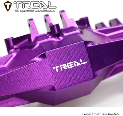Miniatura 4 de Treal Aluminio 7075 CNC Billet Carcasa del eje trasero para Losi LMT (púrpura)