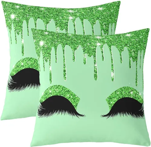 Miniatura 13 de Feelyou Juego de 2 fundas de almohada de leopardo de 16 x 16 pulgadas, fundas decorativas con estampado de guepardo, decoración del hogar, funda