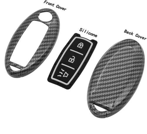 Miniatura 5 de Funda para llavero inteligente compatible con Infiniti EX35 EX37 FX35 FX37 FX45 FX50 Q70 QX50 QX70 para Nissan 370Z Armada Cube Juke Leaf Murano