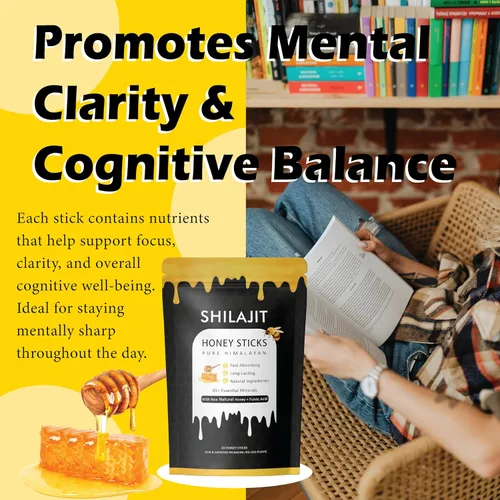 Miniatura 6 de Paquetes de miel Rone con shilajit del Himalaya, miel natural, azafrán, refuerzo de energía y apoyo inmunológico, más de 85 oligominerales, 75% más