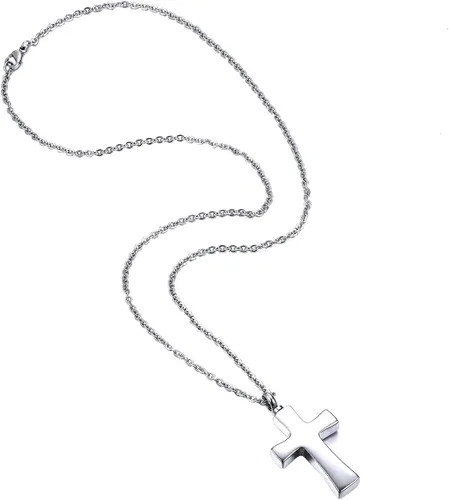 Miniatura 3 de HooAMI - Collar con colgante de cruz acero inoxidable