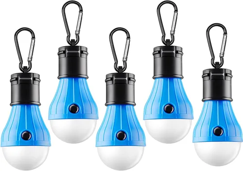 Miniatura 9 de FLY2SKY Lámpara de tienda de campaña, 4 paquetes de luces LED portátiles para tienda de campaña, gancho de clip, luces de emergencia para huracanes