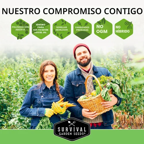 Miniatura 8 de Survival Farmer Seed Vault - Paquete de 100 semillas de verduras tradicionales para plantar, verduras, frutas y hierbas sin OMG, kit sellado