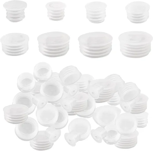 Tapones para salero, 152 tapones de plástico para salero, tapones transparentes para salero y pimentero, tapa de extremo redondo, repuesto para