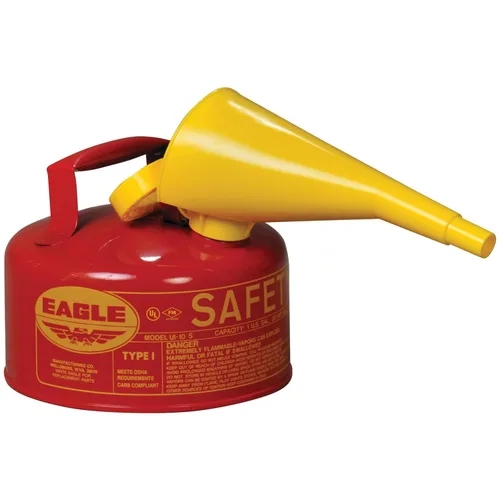 Tipo Eagle I Lata de seguridad de acero galvanizado con embudo, Rojo