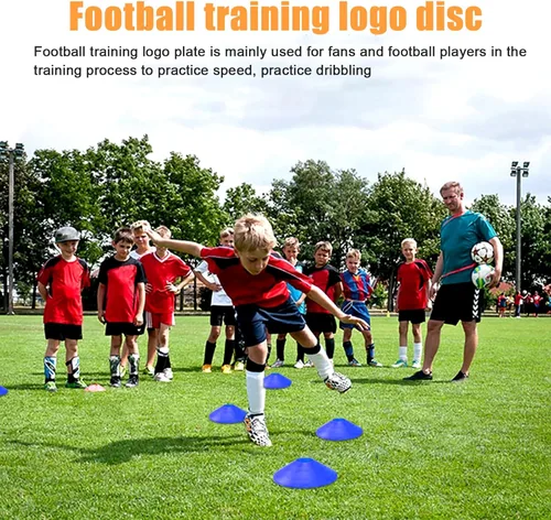 Miniatura 3 de Equipo de entrenamiento de fútbol Juego de entrenamiento de agilidad de velocidad, incluye 1 escalera de agilidad, 4 pilas de acero, 12 conos