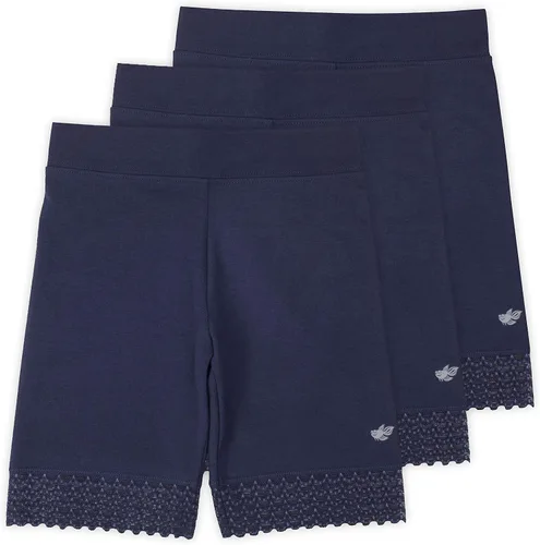Lucky & Me - Pack de 3 pantalones cortos de ciclismo para niña, Jada, sin etiquetas, algodón súper suave con ribete de encaje, buena cobertura