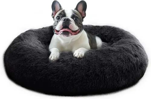 Miniatura 25 de JOLLYVOGUE Cama Calmante para Perros Pequeños - Cama para Perros Pequeños en Forma de Dona Lavable de 23 Pulgadas para Gatitos y Cachorros, Camas