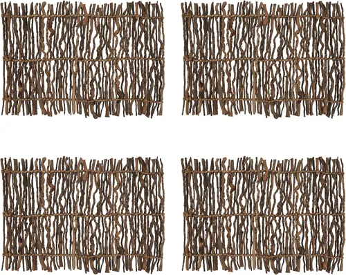 Miniatura 3 de SARO LIFESTYLE Manggar - Manteles individuales tejidos de coco (juego de 4) – Diseño de fibra natural tejida a mano para comedor, entretenimiento