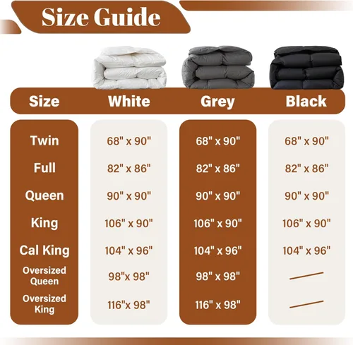 Miniatura 9 de Relleno de edredón de fibra de plumas y plumón tamaño Queen, funda 100% algodón, relleno de edredón negro para todas las estaciones, ropa de cama