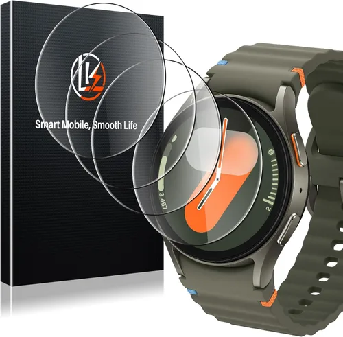 LK Paquete de 4 protectores de pantalla para Samsung Galaxy Watch 7/6/5/4 de 1.732 pulgadas, ajuste perfecto, vidrio templado superior 9H para
