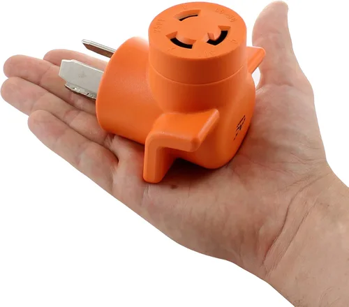 Miniatura 7 de AC WORKS Adaptador de salida de pared para secadora de 30 amperios y 3 clavijas (para bloqueo L6-30 30A 250V)
