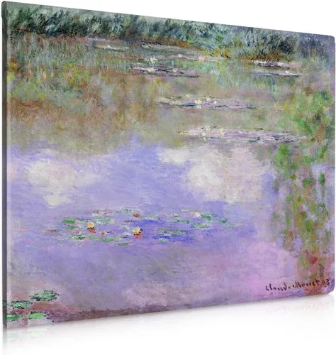 Miniatura 8 de IPIC - Reproducción artística de los lirios de agua de Claude Monet 1906, impresiones giclée coinciden con el marco dorado clásico, arte de pared