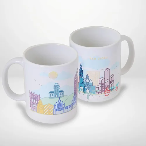 Miniatura 7 de Vastigo Taza de café Austin – Taza de cerámica de recuerdo de 11 onzas con caja de regalo – Taza de viaje City Skyline – Apto para lavavajillas