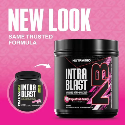 Miniatura 2 de NutraBio Intra Blast Bcaa - Suplemento de aminoácidos en polvo, mezcla de electrolitos e hidratación, intra, preentrenamiento y recuperación