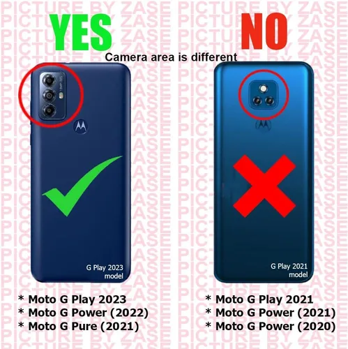 Miniatura 3 de Zase Diseño para Motorola Moto G Play (2023)/Moto G Pure/Moto G Power (2022) Funda transparente con purpurina líquida brillante linda flotante 3D